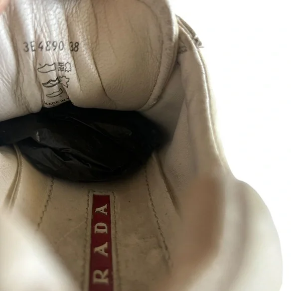 Prada Shoes Women’s Leather nylon Comfort Lace Up Low Sneakers Prada - Picture 13 of 13